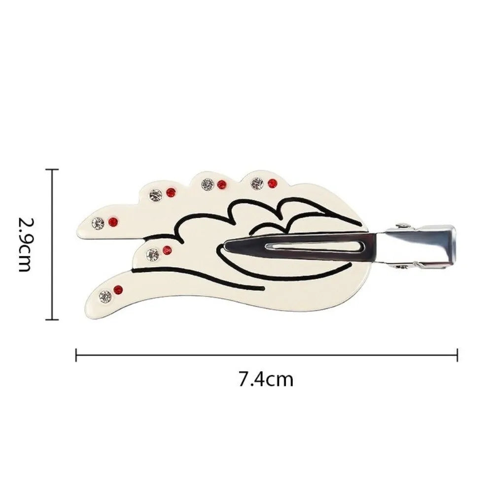 Crystal Rhinestone Hair Clips -  Acetate Wing Hairpins for Women Girls Cosplay and Fashion Accessories