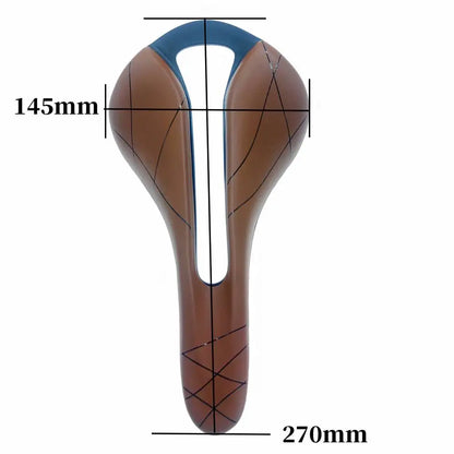 Breathable Hollow Bicycle Saddle - Soft PU Leather Comfort Seat for MTB Mountain & Road Bikes