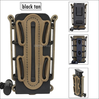 5.56mm & 7.62mm Tactical Fast Mag Pouch - MOLLE Belt Clip Soft Shell Rifle & 9mm Magazine Carrier