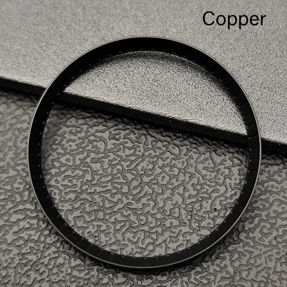 Silver Mod Copper Chapter Ring for NH35 Watch Case - Polished Inner Ring Replacement, 30.3 × 27.3mm Watch Accessory