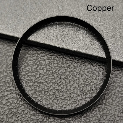 Silver Mod Copper Chapter Ring for NH35 Watch Case - Polished Inner Ring Replacement, 30.3 × 27.3mm Watch Accessory