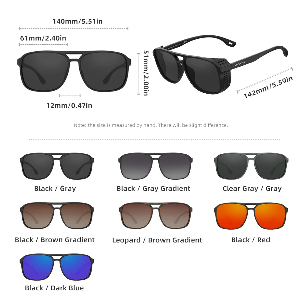 KINGSEVEN Polarized Big Frame Sunglasses — UV Protection Driving Eyewear for Men & Women