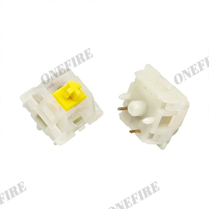 Gateron Milky Pro Mechanical Keyboard Switches - Pre-Lubed Linear MX Stem 5-Pin RGB Compatible Switches