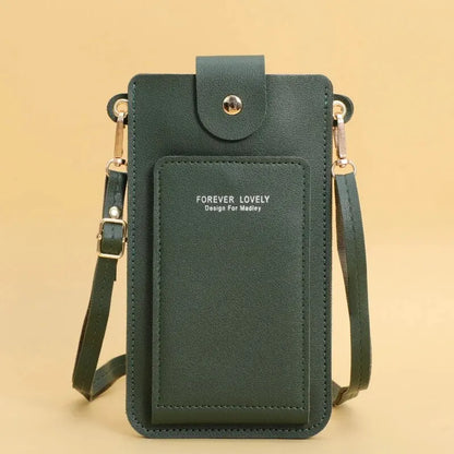 Women's Soft Leather Wallet & Touch Screen Phone Purse – Crossbody Shoulder Bag Handbag