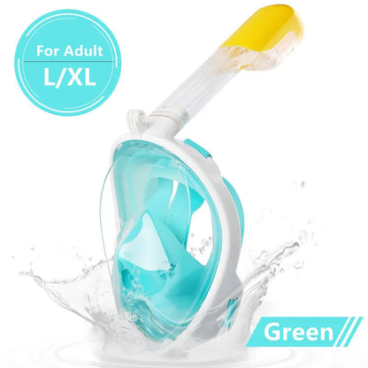 Full Face Scuba Diving Mask - Anti-Fog Waterproof Snorkeling Mask for Adults & Kids