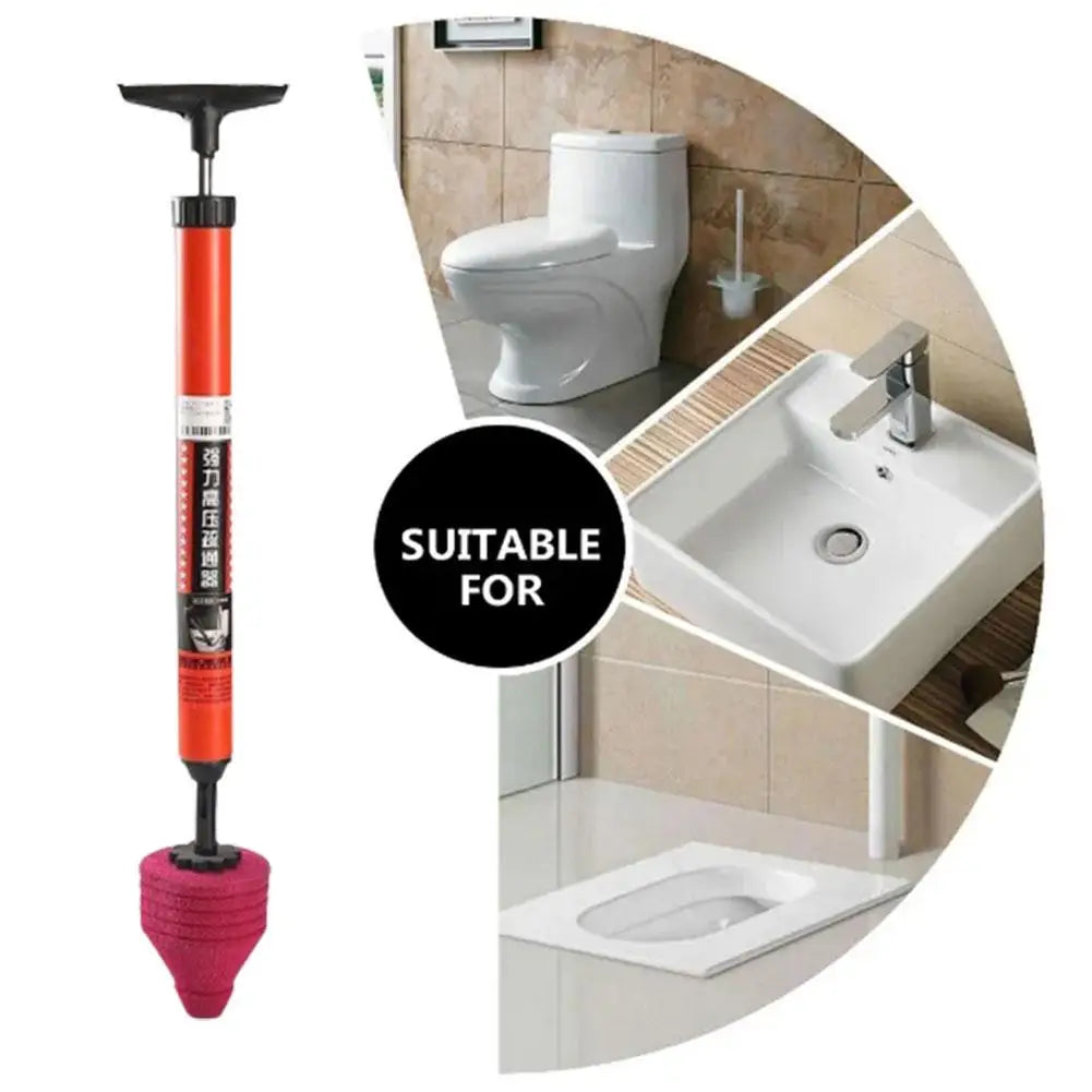 High Pressure Toilet Pipe Plunger – Silicone One-Shot Sewer Dredging Tool for Quick Unblocking