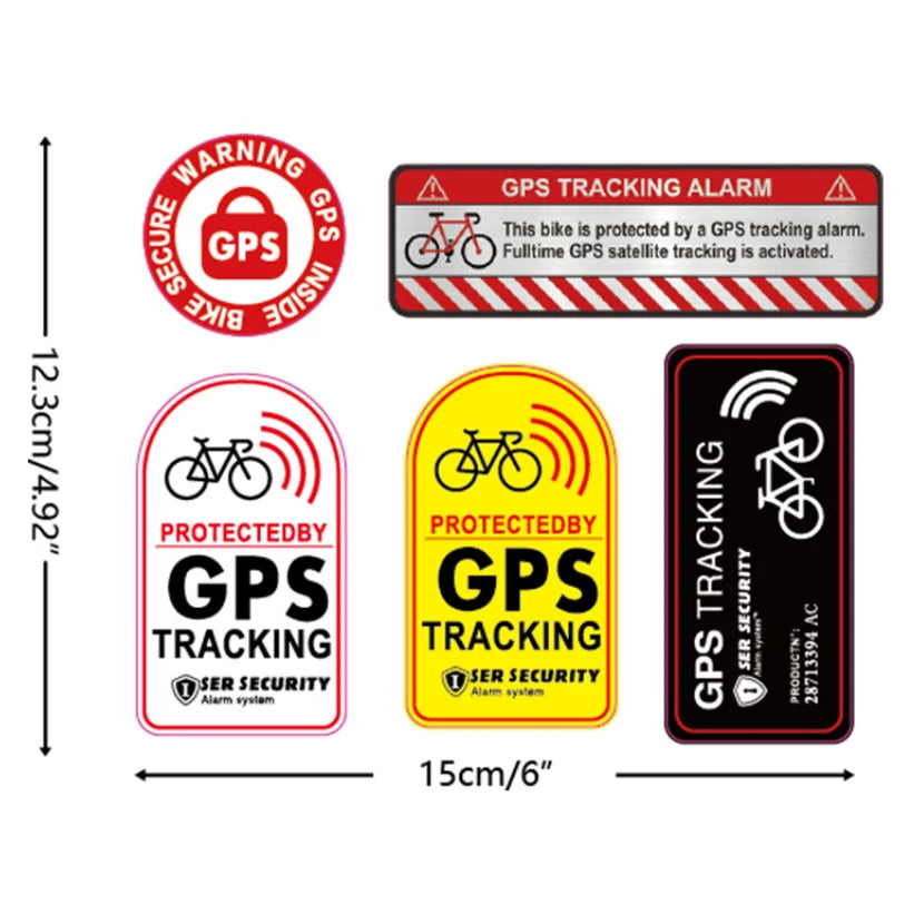 Bicycle & Motorcycle GPS Anti-Theft Sticker – Reflective Waterproof Tracking Warning Paster, Scooter & Bike Accessory