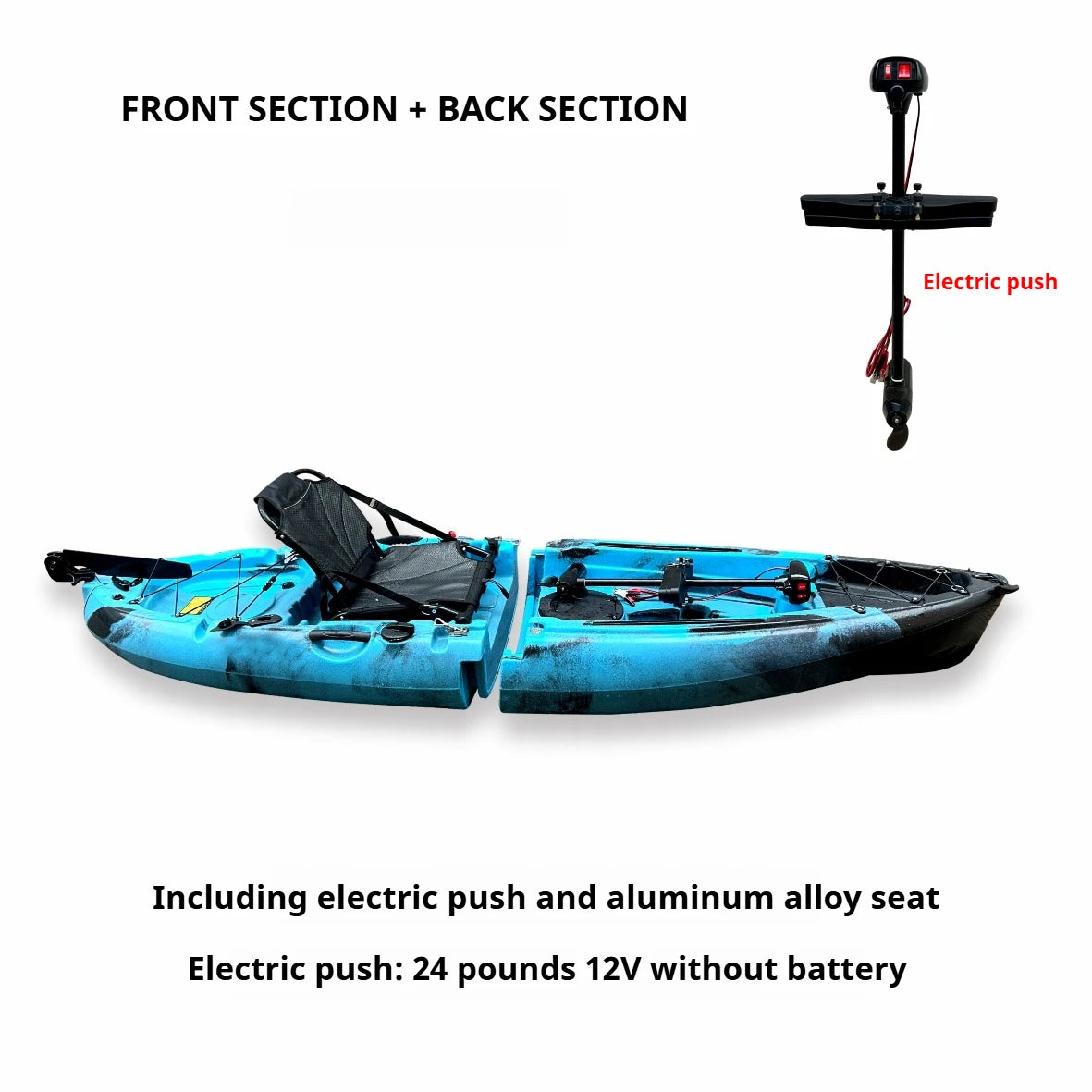 Modular Electric & Pedal-Driven Kayak – Portable Detachable Canoe, Lightweight Inflatable Folding Boat for Fishing & Adventure