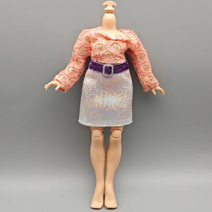 Handmade Doll Dresses & Shoes – Outfit for 28cm High School Dolls with Big Eyes & Long Eyelashes, Perfect Birthday Gift