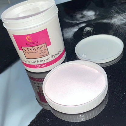 120ml EMA Polymer Acrylic Liquid & Powder - Pink Nail Builder for Dipping, Carving, Acrylic Powder, and Nail Tip Extensions
