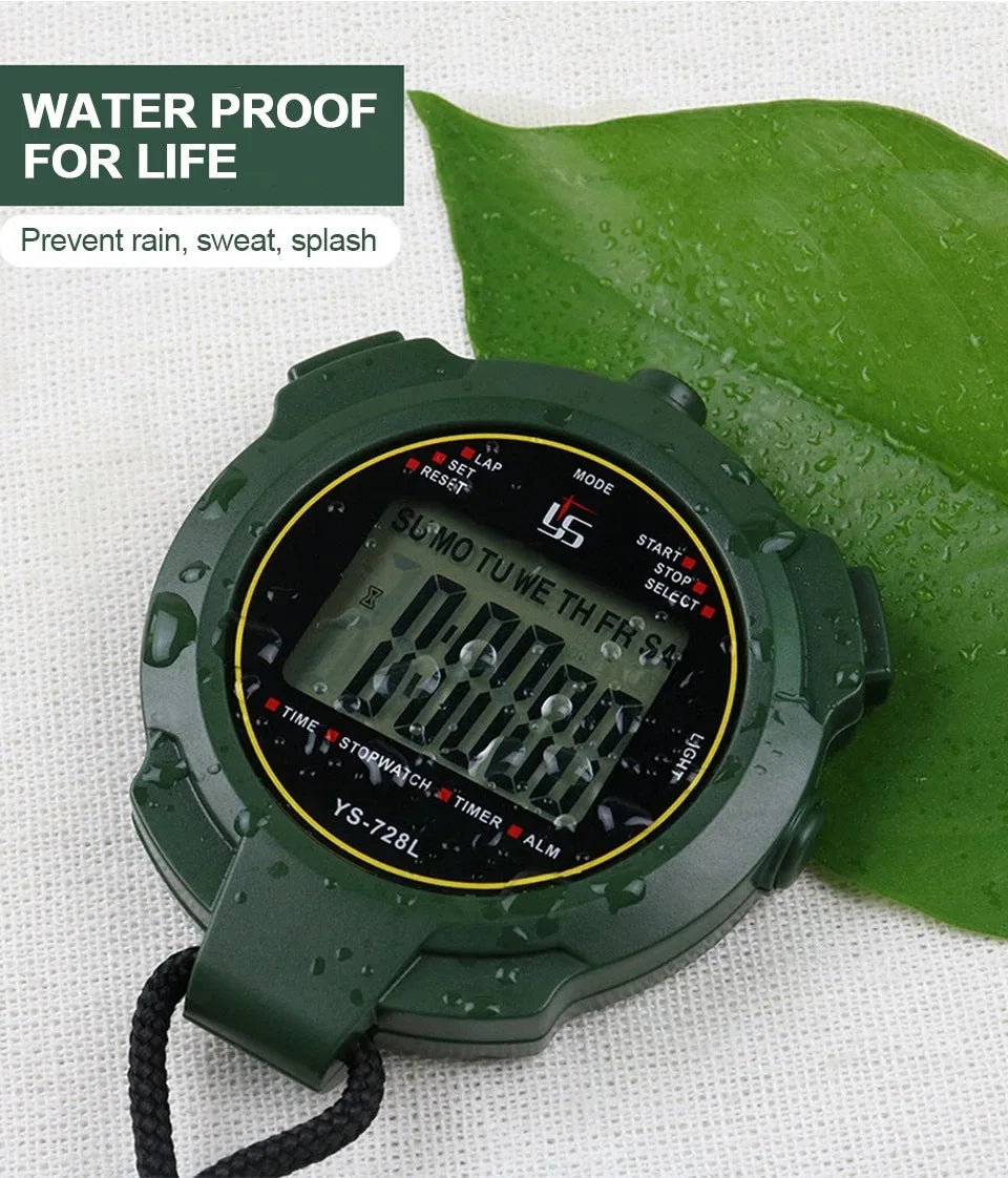 30h Chronometer Handheld Pocket Stopwatch – 0.01s Accuracy Digital Sport Timer with LCD for Professional Use