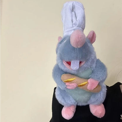 Anime Ratatouille Chef Remy Magnetic Plush Toy - Cute Room Decor, Shoulder Doll, Headband Accessory & Birthday Gift