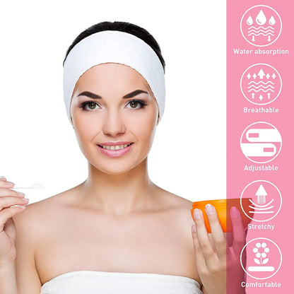 Adjustable Wide Headband for Women - Perfect for Yoga, Spa, Bath, Shower, Makeup, and Face Wash - Stylish Ladies' Cosmetic Accessory