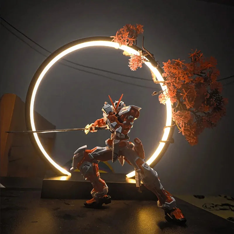 LED Light Ring Ornament – Photography Ambient Light Display Stand, Creative Desktop Home Decoration
