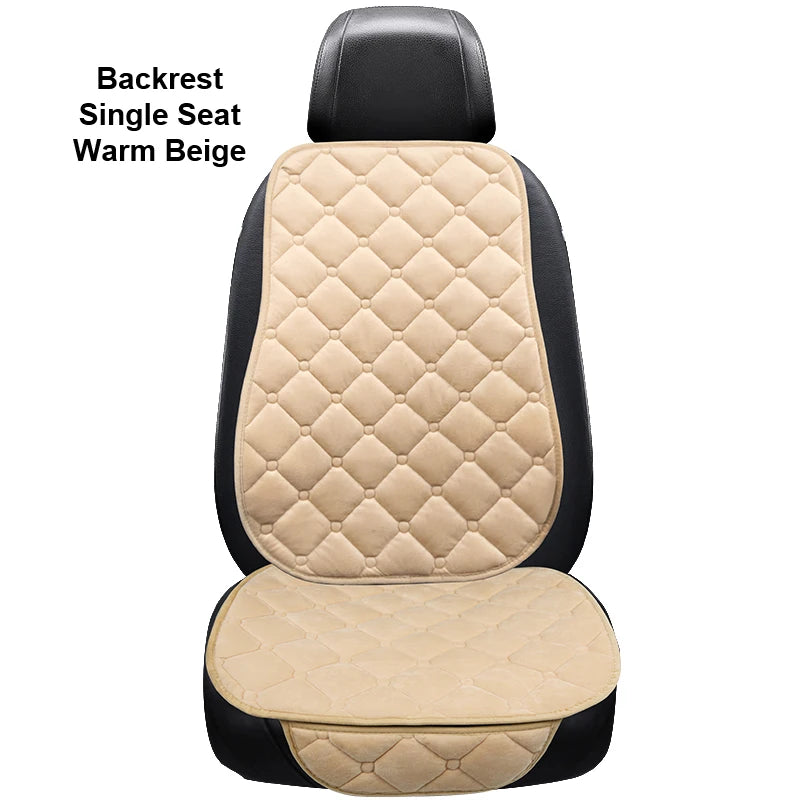 Universal Winter Warm Car Seat Cover Protector Set – 3-Piece Rear Seat Cushion & Back Cushion Auto Seat Protection for Cars, SUVs & Vans