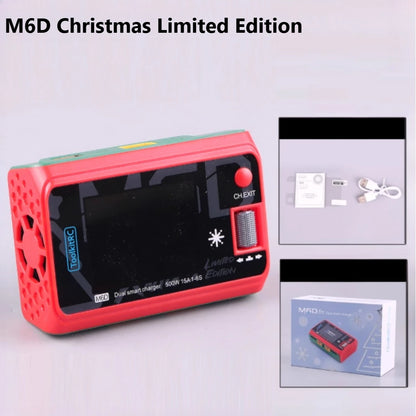 ToolkitRC M6D 500W Smart Charger - 15A Dual DC Charger & Discharger for 1-6S LiPo, LiHV, Li-Ion, NiMH & Pb Batteries