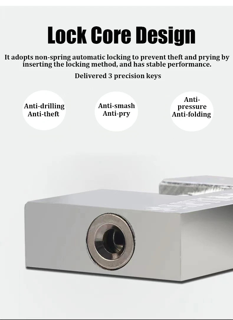 Multifunctional Keyed Padlock – Waterproof, Anti-Rust, Anti-Theft Door & Window Lock with 3 Keys