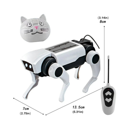RC Robot Mechanical Dog Toy Kit – DIY Assembly Remote Control STEM Science Educational Electric Model for Kids Gift