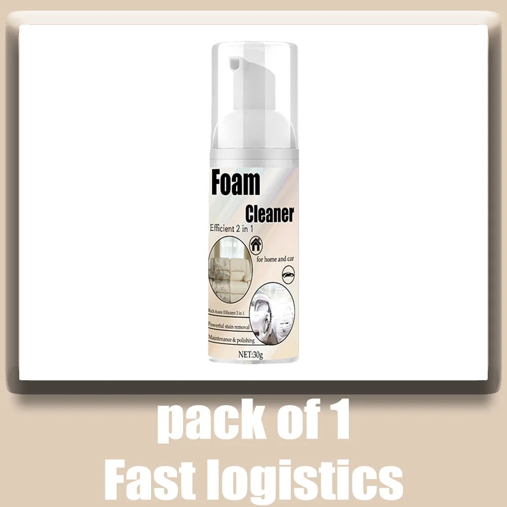 2-in-1 Foaming Car Seat Cleaner - Quick-Dry Fabric Stain Remover for Car Interior Seats