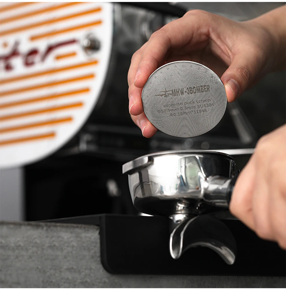 Reusable Coffee Filter Screen – 51/53/58mm Heat Resistant Mesh for Portafilter, Barista Espresso Puck Screen