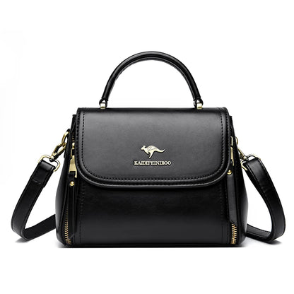 Luxury Women’s Leather Designer Handbag – High Quality Casual Tote Top-Handle Shoulder Messenger Bag