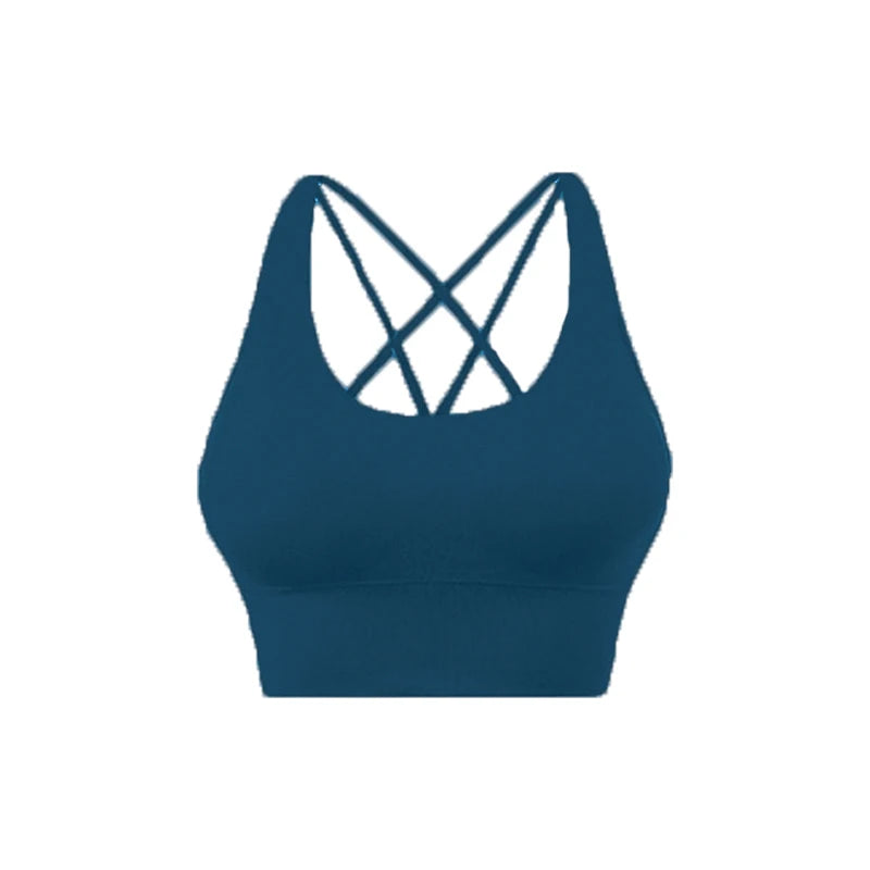 Women’s Summer Crossback Sports Bra — Breathable Fitness & Yoga Tank Top | Gym Crop Top