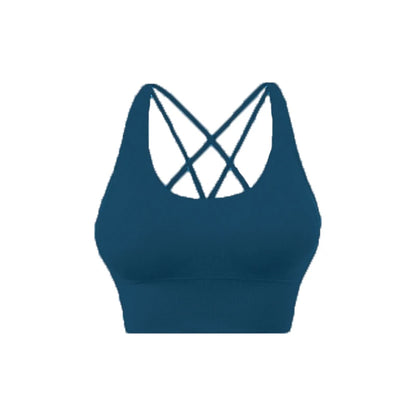 Women’s Summer Crossback Sports Bra — Breathable Fitness & Yoga Tank Top | Gym Crop Top