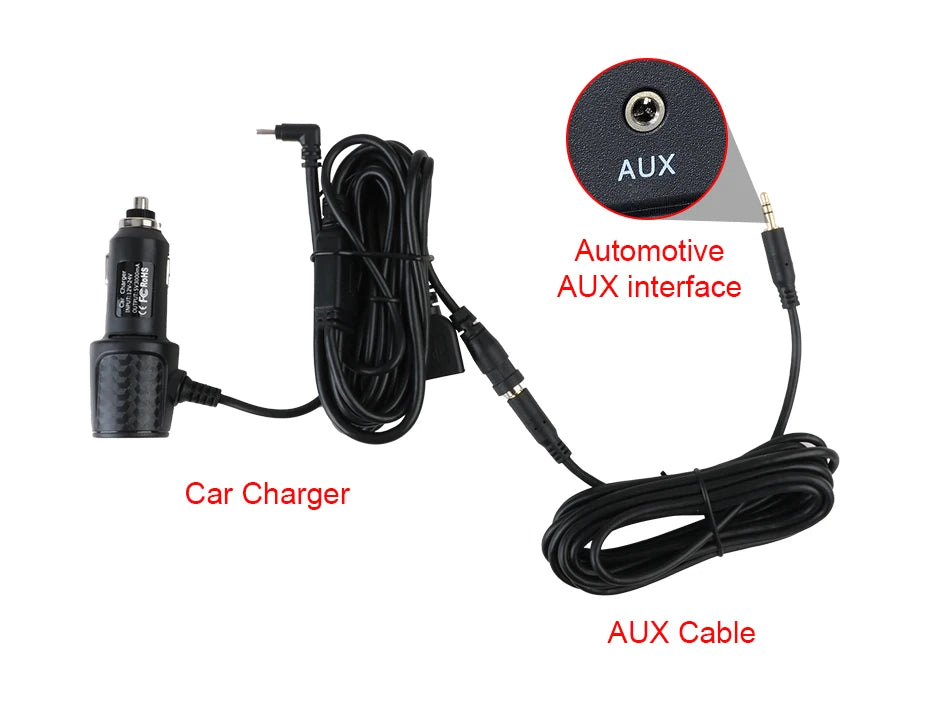 10.26'' 4K Dash Cam Car Mirror Video Player - Wireless CarPlay, Android Auto, GPS, and Rearview Camera Monitor