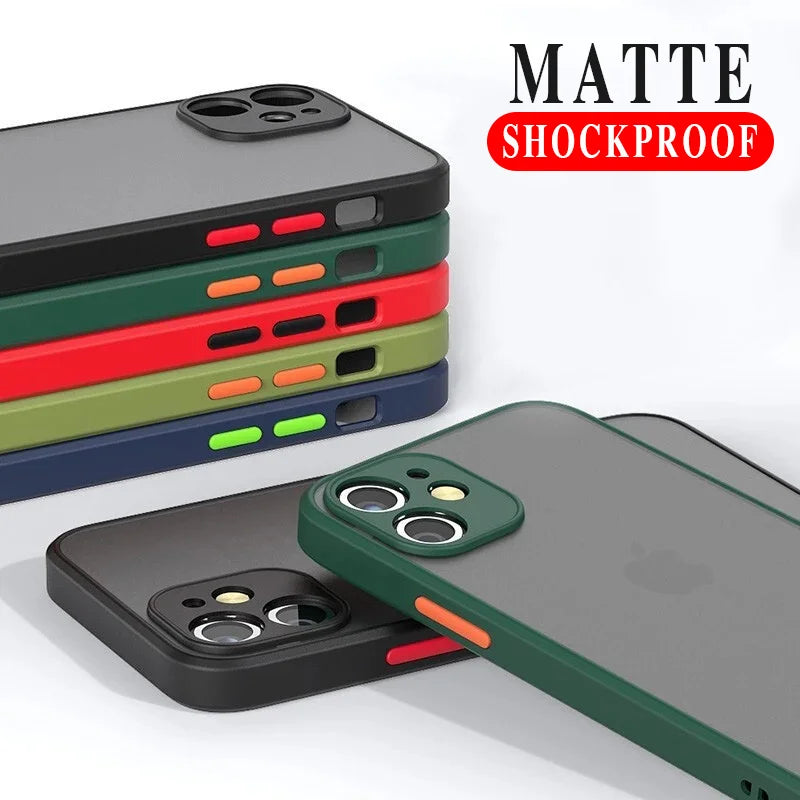 Matte Silicone iPhone SE Case - Translucent Rubber Cover for iPhone SE 2020/2022, 7/8 & Plus Models
