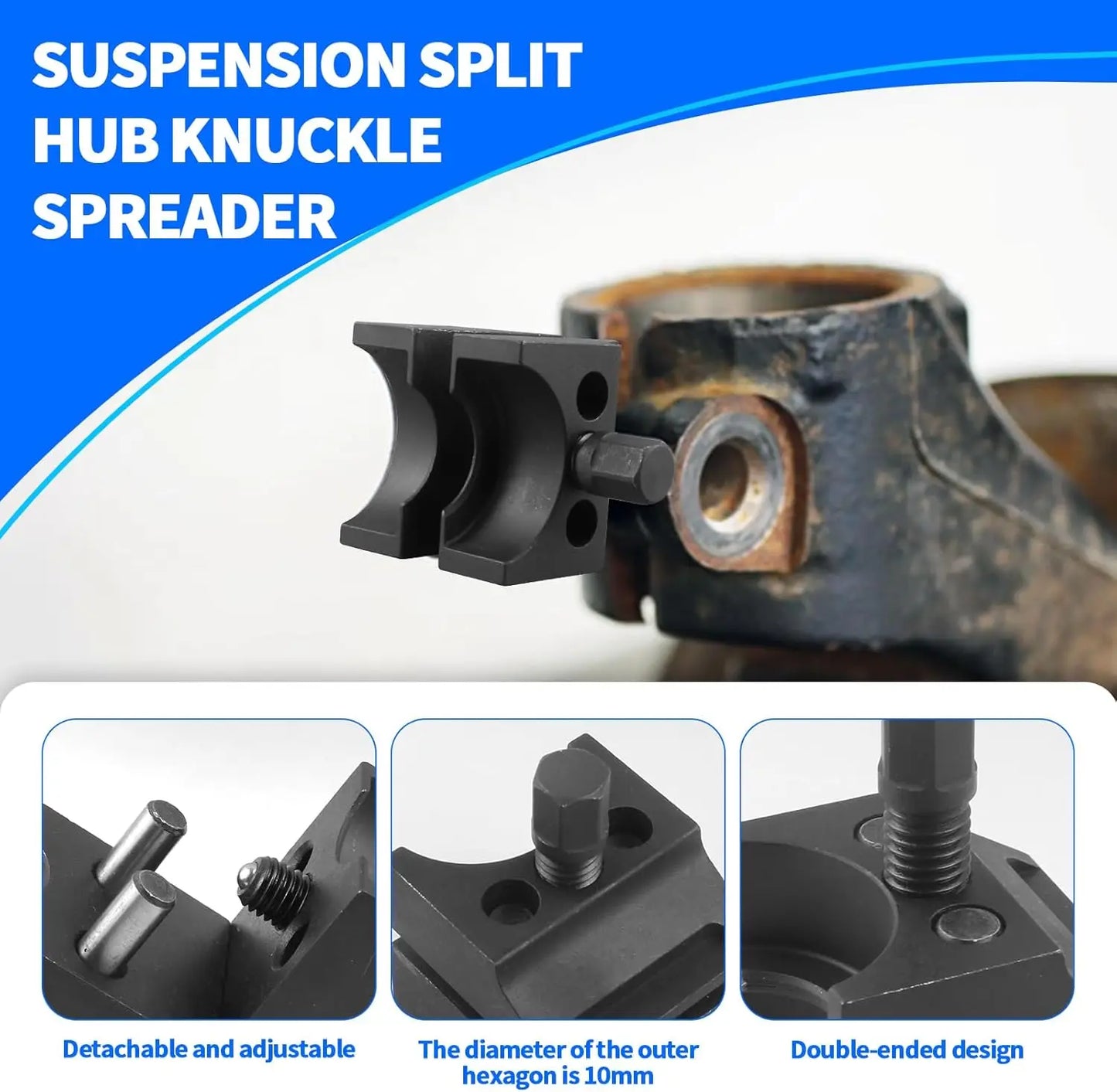 Universal Strut Spreader Tool - Suspension Hub Steering Knuckle Shock Absorber Removal Tool