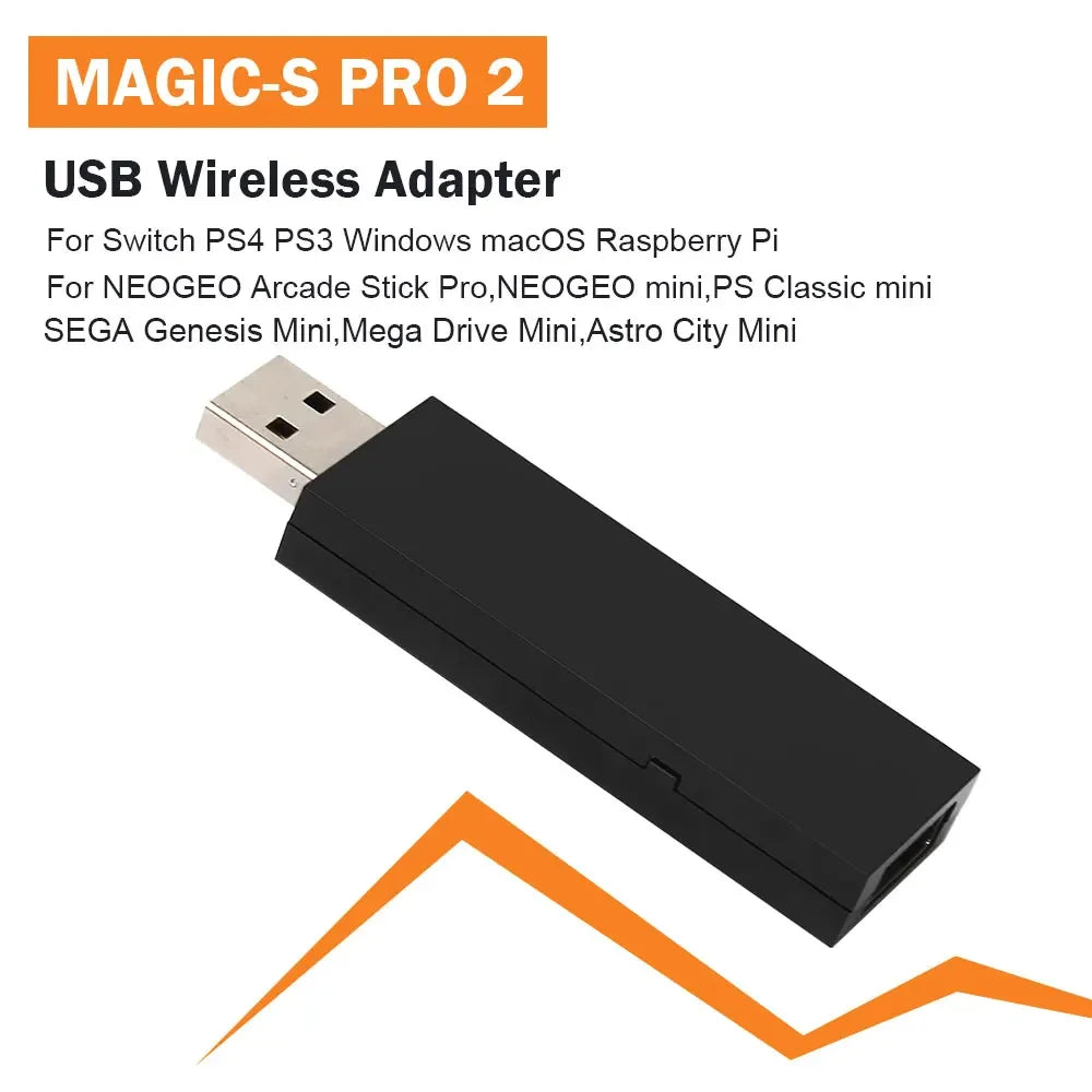 Mayflash Magic S Pro 2 USB Wireless Controller Adapter – JoyCon for NS Pro & Fight Stick for Xbox Series X/S