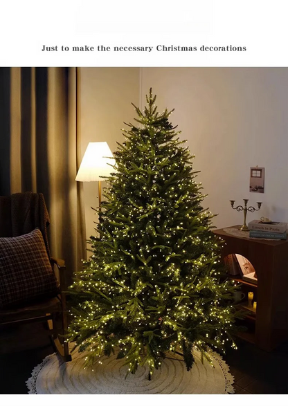 PE & PVC Mixed Christmas Tree with Lights — Large Decorative Holiday Tree for New Christmas Decor