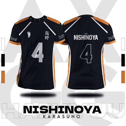 Haikyuu Anime Cosplay Jersey - Fukurodani and Hinata Short-Sleeve T-Shirt for Men and Children