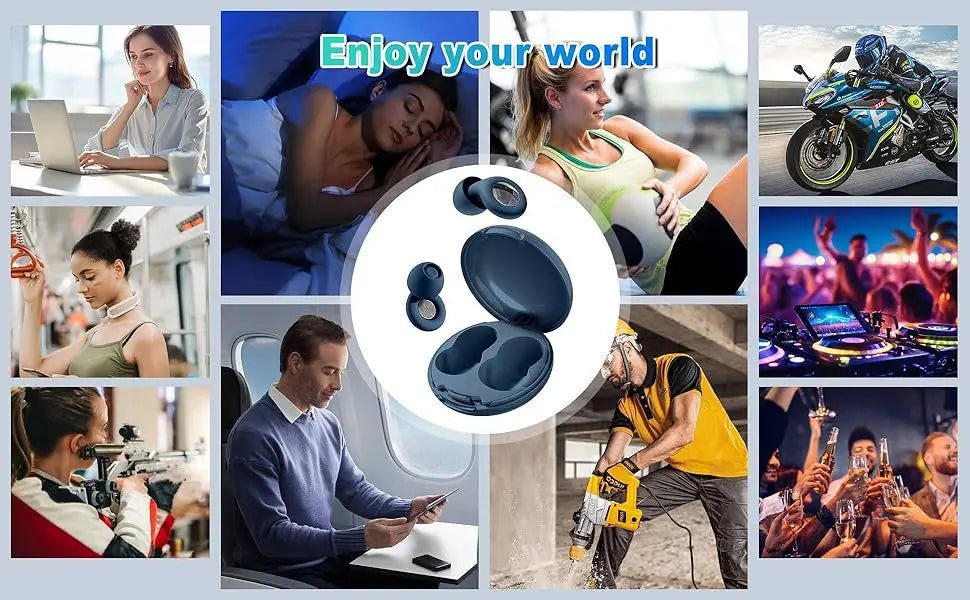 Silicone Ear Plugs – Waterproof Noise-Reducing Earplugs for Sleeping, Swimming, and Ear Protection Set