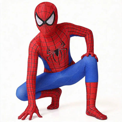 Halloween Hero Bodysuit - Stretchy Full-Body Jumpsuit with Head Cover for Cosplay Parties