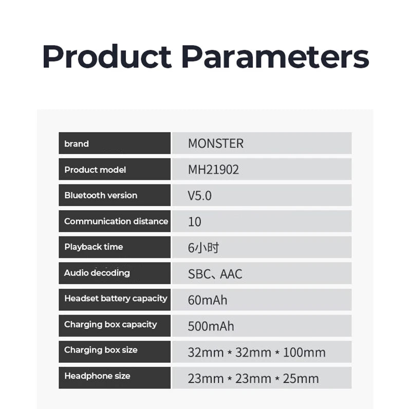 Monster Clarity 101 AirLinks TWS Earbuds | ENC Noise-Cancelling Waterproof Bluetooth Headphones