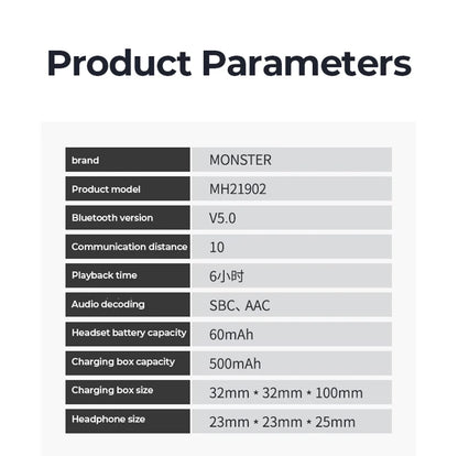 Monster Clarity 101 AirLinks TWS Earbuds | ENC Noise-Cancelling Waterproof Bluetooth Headphones