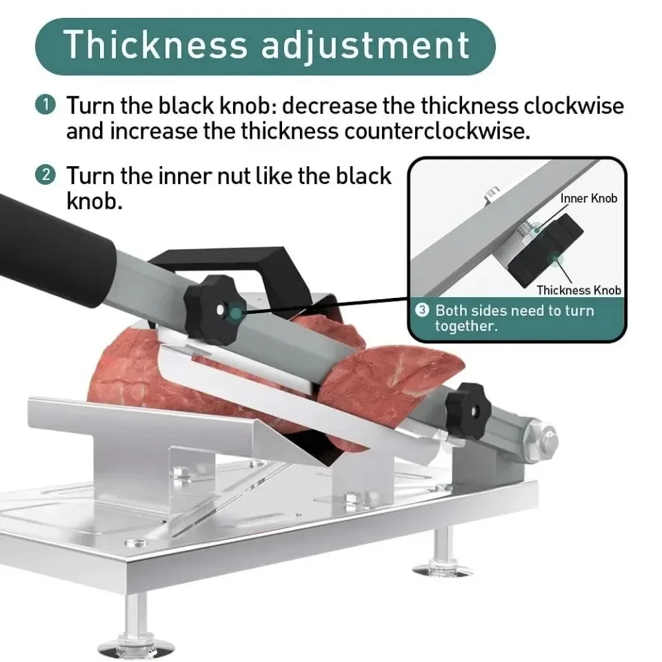 Portable Adjustable Beef & Vegetable Slicer – Household Meat and Frozen Food Cutting Tool