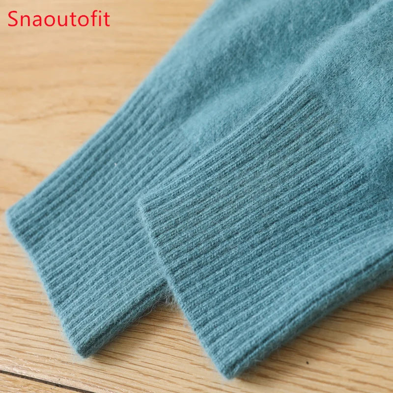 Men's Pure Mink Cashmere Sweater - Luxury O-Neck Long Sleeve Knit Pullover For Autumn & Winter Fashion