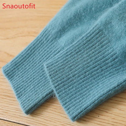 Men's Pure Mink Cashmere Sweater - Luxury O-Neck Long Sleeve Knit Pullover For Autumn & Winter Fashion