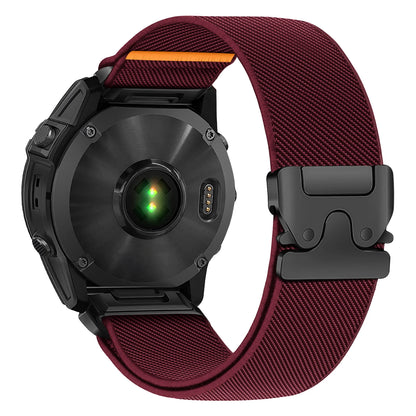 22mm QuickFit Nylon Strap for Garmin Fenix 8 7 6 5 Series, Venu 3, Tactix 7 – Parachute Style Replacement Watch Band 47mm