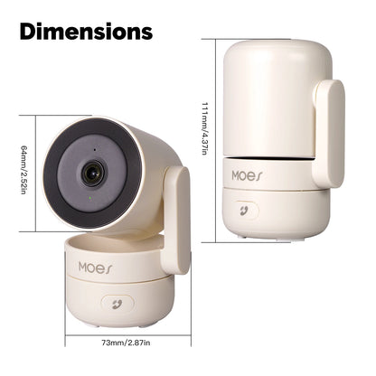 MOESTuya 4MP HD WiFi Indoor Pan & Tilt Smart Security Camera – Motion & Sound Detection, Infrared Night Vision, Panoramic Patrol Monitor