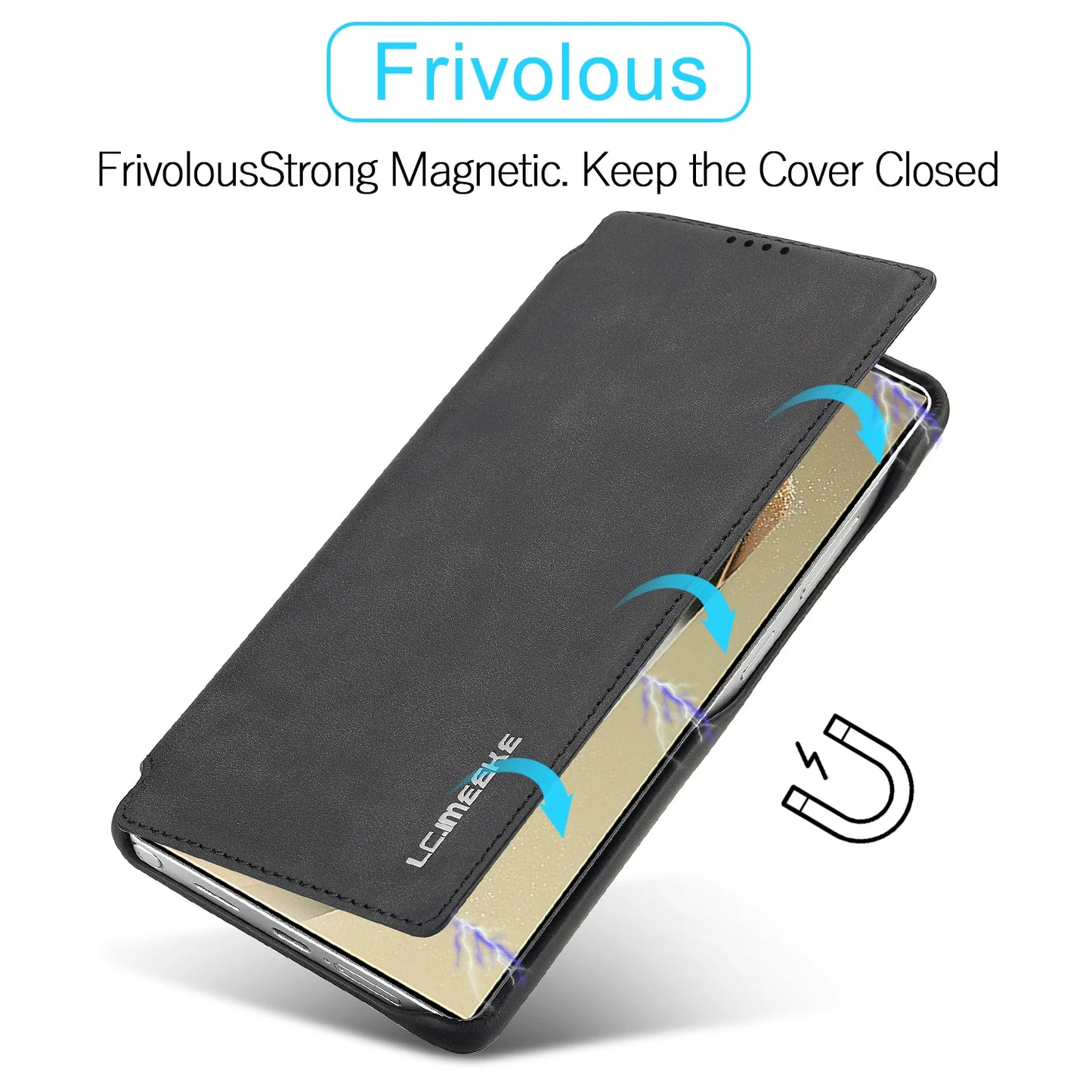 Ultra-Thin Leather Flip Case for Samsung Galaxy - Card Holder & Stand Cover for S26 Ultra, S26 Plus, S25 Ultra & S24 Ultra