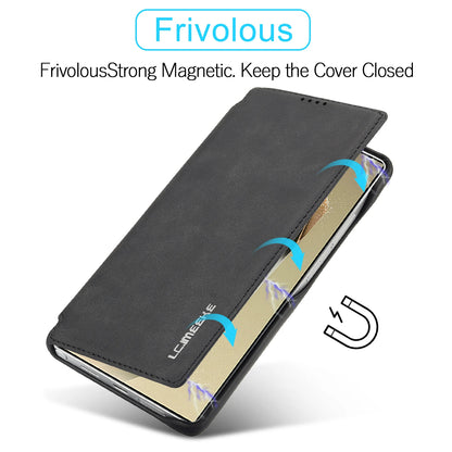 Ultra-Thin Leather Flip Case for Samsung Galaxy - Card Holder & Stand Cover for S26 Ultra, S26 Plus, S25 Ultra & S24 Ultra