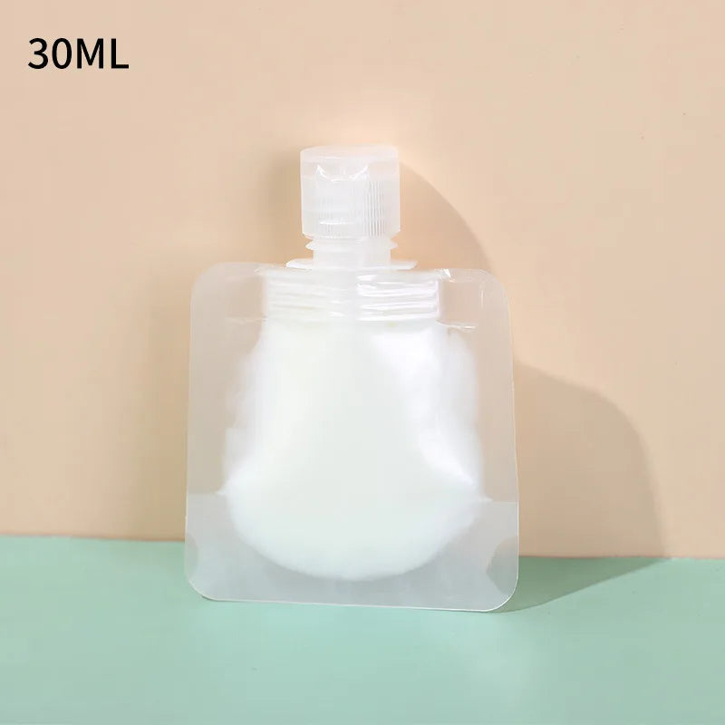 30/50/100ml Refillable Travel Packaging Bags – Portable Lotion, Shampoo, Shower Gel & Makeup Fluid Bottles for Cosmetics