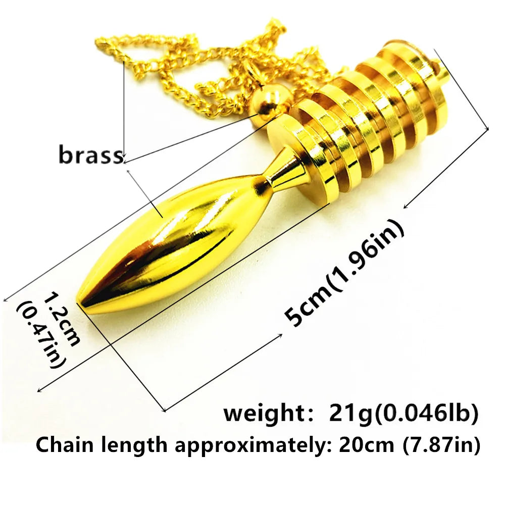 # Brass Isis Pendulum - Pointed Cone Dowsing & Divination Pendant