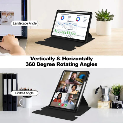 Smart Cover for Lenovo Tab M11 TB-330FU/331FC & Xiaoxin Pad 2024 11" Case with Wireless Keyboard, Pencil Holder & Stand