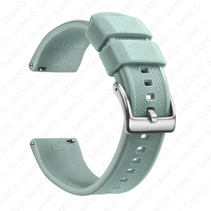 Quick-Release Silicone Watch Band - 18mm, 20mm and 22mm Rubber Replacement Strap for Huawei, Samsung Galaxy and Garmin Watches