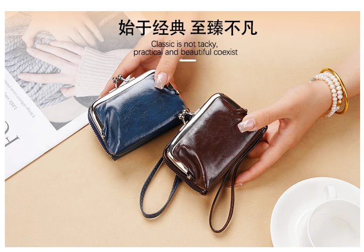 Lonny 4-Inch Zip-Up Card Holder – Women’s Buckle Coin Purse Clutch, Cross-Border Supply