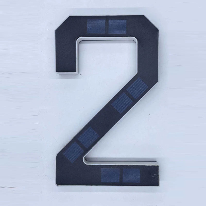 LED Solar House Number Light - Waterproof Address Sign with Light Sensor for Outdoor Home, Yard & Wall Decor